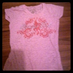 A pink tee shirt